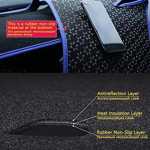 Miniatura 4 de BIVVI Alfombrilla antideslizante para tablero de instrumentos de coche, para Nissan Micra March K13 2011 2012 2013 2014 2015 2016 alfombrilla