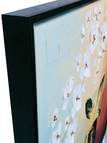 Miniatura 4 de Wieco Art Arte enmarcado La belleza de la vida 100% pintado a mano, ilustraciones modernas, abstractas florales al óleo sobre lienzo, arte de pared