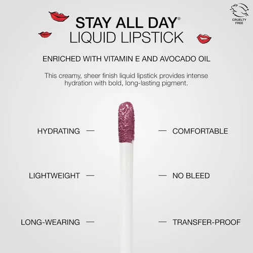 Miniatura 4 de stila Stay All Day Sheer & Shimmer Liquid Lip Azalea pura