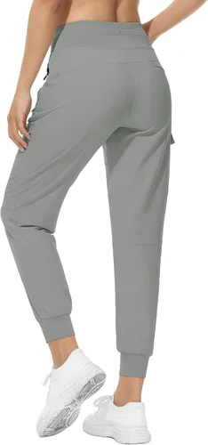 Miniatura 27 de RlaGed - Pantalones tipo cargo de senderismo para mujer, pantalones deportivos ligeros, de secado rápido, resistentes al agua, para pesca y al aire