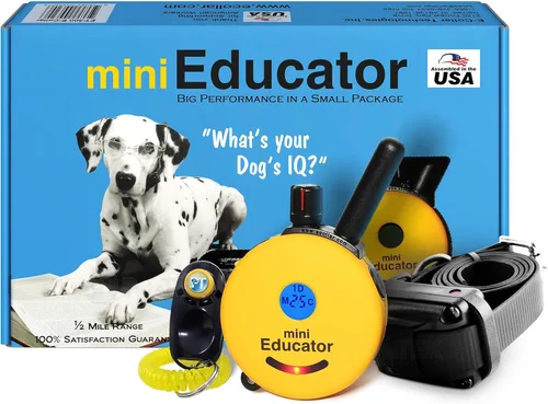 Miniatura 13 de Educator ET-302 Collar Mini Negro E para Adiestramiento de Perros con Control Remoto - Alcance de 1/2 Milla, Resistente al Agua, 100 Niveles