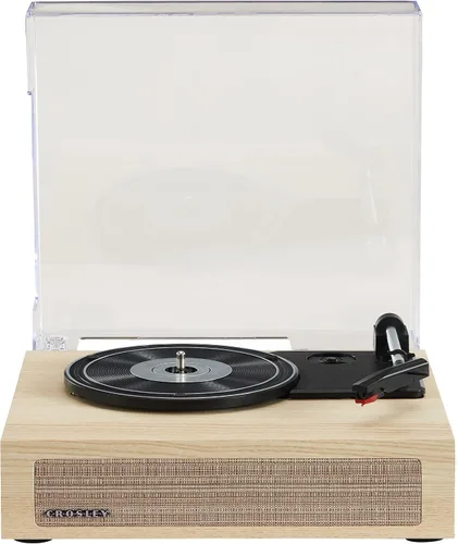 Tocadiscos Crosley CR6042A-NA Scout de 3 velocidades con Bluetooth y bocinas integradas, color natural