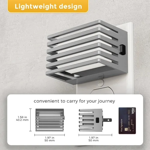 Miniatura 6 de L LOHAS LED Luces nocturnas enchufables a la pared, paquete de 2 luces nocturnas modernas con sensor de atardecer a amanecer, luz nocturna