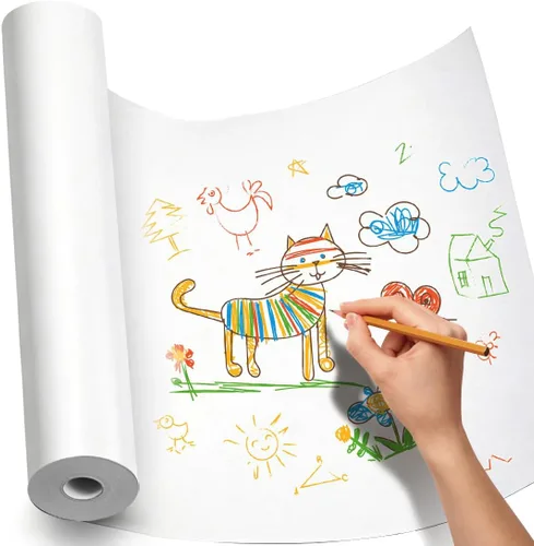 Miniatura 18 de PerkHomy - Rollo de papel de estraza para manualidades de 15 x 450 pulgadas (37.5 pies) para niños, envoltura de regalos, arte en movimiento
