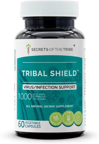 Secrets of the Tribe - Escudo tribal, inmune/resistencia/bienestar, mezcla de suplementos herbales (60 cápsulas)