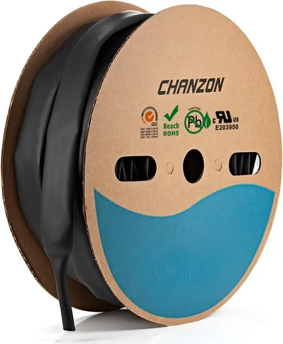 Miniatura 40 de Chanzon - Tubo termorretráctil de relación 3:1, 1-1/4" (30mm), grado marino, con revestimiento adhesivo impermeable, rollo de 4 pies
