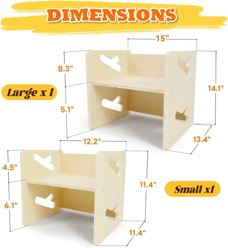 Miniatura 8 de Montessori Mesa y Silla de Destete y Conjunto de Mesa y Silla de Madera Maciza para Niños Pequeños Muebles Montessori para Niños