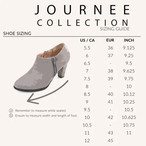 Miniatura 5 de Journee Collection Botines de tobillo de corte bajo con suela cómoda para mujer