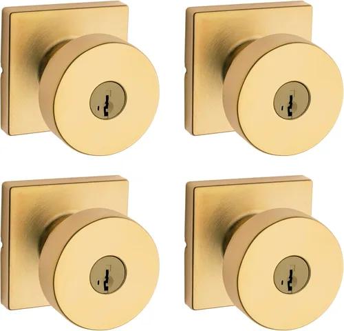 Miniatura 21 de Kwikset Pismo Manija de privacidad para puerta, para interiores, con cerradura, sin llave, con protección Microban, para baño y dormitorio, negro