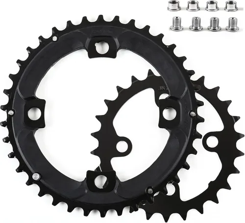 BUCKLOS 64/104 BCD - Juego de platos para bicicleta con pasador, aleación CNC de acero doble/triple MTB 22T 24T 26T 32T 38T 42T 44T 4 pernos de