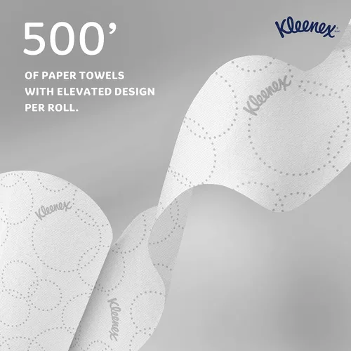 Miniatura 9 de Kleenex Toallas de Papel en Rollo Duro Profesionales, a Granel (54471), Enrollado Duro, Diseño Elevado, Bolsillos de Absorción Premium, Blanco