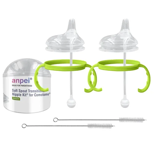 Miniatura 10 de Sippy Cup Kit de pezón de transición con boquilla suave para biberones Comotomo, 5 oz y 8 oz Caño de taza para sorber