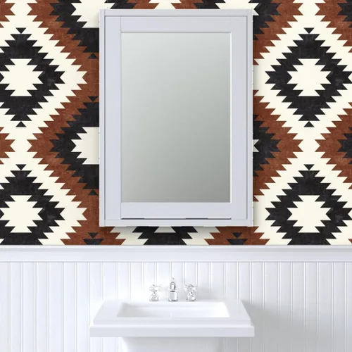 Miniatura 9 de Despegar y pegar papel tapiz Muestras – Neutros a pequeña escala Brandywine Cream Moda Neutral Rust Tribal Southwest Papel pintado extraíble