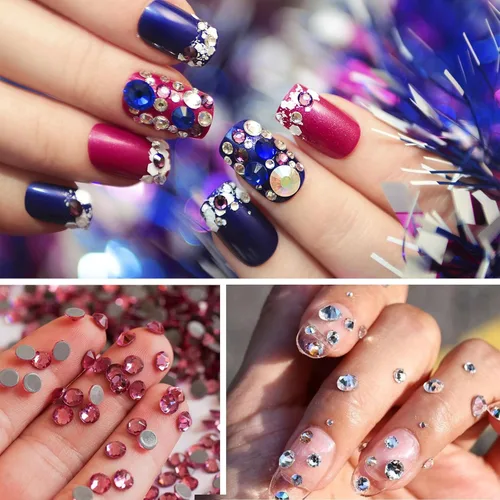 Miniatura 5 de 9 hojas de diamantes de imitación autoadhesivos para maquillaje, ojos con purpurina, gemas para el rostro, joyas para el cuerpo, joyas