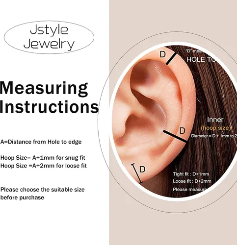 Miniatura 3 de Jstyle Aretes de aro de acero inoxidable para hombre y mujer