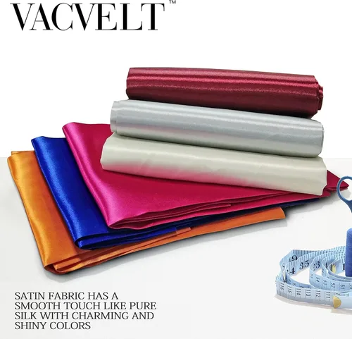 Miniatura 2 de VACVELT Tela de Satén Charmeuse por Yarda, Tela de Satén Aqua de 60 Pulgadas de Ancho, Suave y Brillante, Perfecta para Vestido de Novia