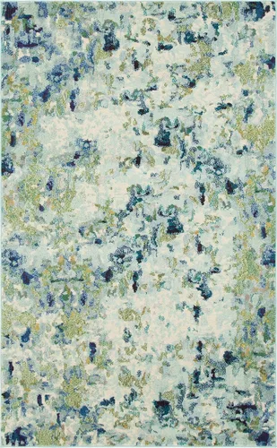 Miniatura 12 de Unique Loom Chromatic Collection Alfombra de Área - Champagne (2' 2" x 6' Runner, Azul Claro/Azul)