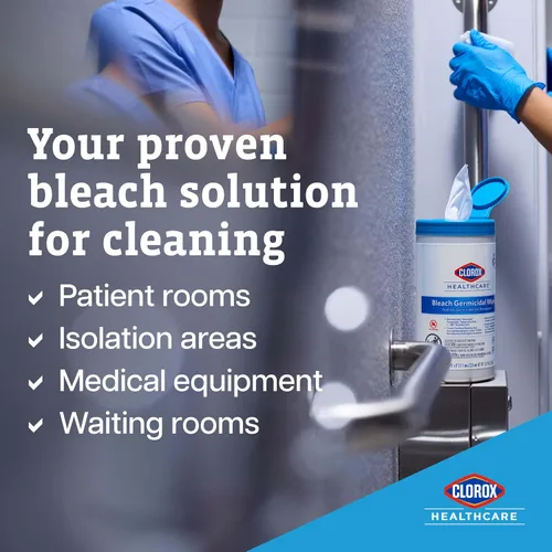 Miniatura 4 de Clorox Healthcare Toallitas Germicidas con Lejía, 12" x 12", Recarga para Cubo, Bolsa de 110 Unidades (El Paquete Puede Variar)