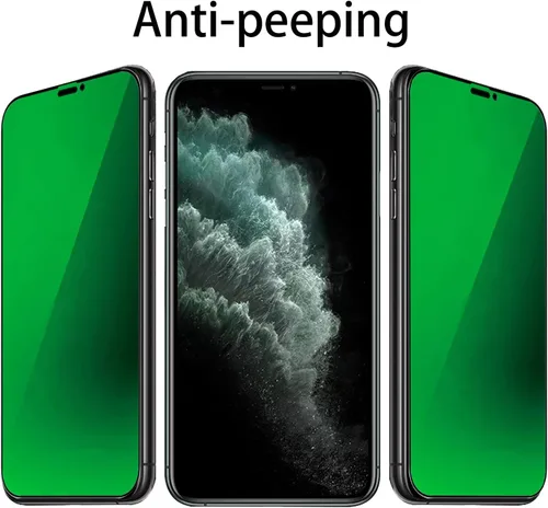 Miniatura 2 de Espejo de vidrio templado antiazul, protector de pantalla anti-espía, película antiespía para iPhone 11 Pro Max/iPhone XS Max, 6.5 pulgadas