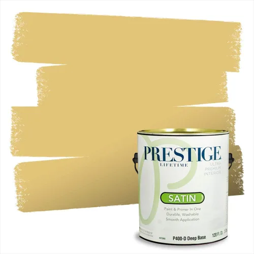 Miniatura 59 de PRESTIGE Paints Exterior Paint and Primer In One, 1-Gallon, Satin, Comparable Match of Benjamin Moore* Royal Linen* 931BM-PCM