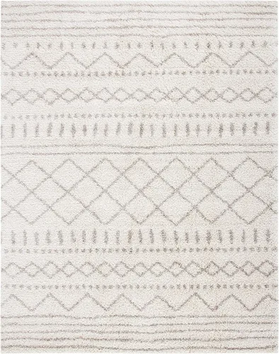 Miniatura 3 de SAFAVIEH Colección Arizona Shag ASG741A Tapete de área, 1.6 pulgadas de grosor, diseño marroquí, no desprende pelusa, de fácil cuidado, para sala