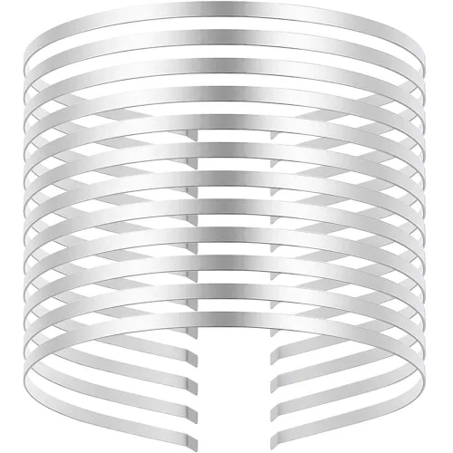 Miniatura 9 de 12 diademas de metal liso en tono plateado dorado y negro para bricolaje con base de tiara en blanco, bandas para la cabeza, 3 colores, 0.118