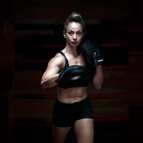 Miniatura 9 de Kruzak - Juego de guantes de boxeo y guantes de boxeo para kickboxing y Muay Thai MMA, kit de fitness con almohadillas de boxeo para artes marciales