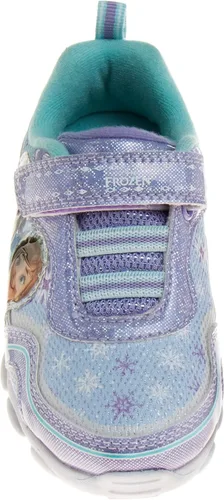 Miniatura 4 de Disney Zapatillas de deporte Frozen para niñas, sin cordones, con luz, para correr (bebéniña pequeña), Púrpura tornasol