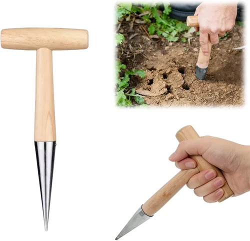 Excavadora de agujeros para plantar, dispensador de semillas de jardín, herramienta de plantación de bulbos, herramienta de plantación de semillas