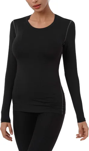 Miniatura 2 de NELEUS - Camisa deportiva de compresión atlética, de manga larga, para mujer, dry fit, paquete de 3