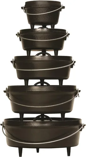 Miniatura 6 de Lodge Horno holandés de hierro fundido pre-sazonado de 8 cuartos de galón con tapa, asas duales, uso en el horno, en la estufa, en la parrilla