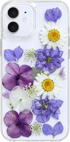 Miniatura 8 de Abbery - Funda diseñada para iPhone 12/12 Pro con purpurina, transparente y linda con diseño de mariposa, correa para la muñeca, brillante
