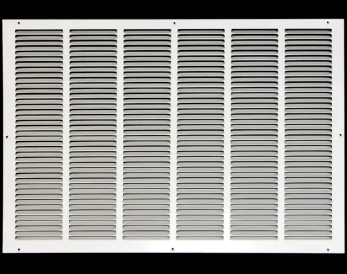 Miniatura 5 de HVAC Premium 30' x 10' [Abertura de conducto] Rejilla de aire de retorno de acero estampado plano - Pared lateral y techo - Cubierta de conducto