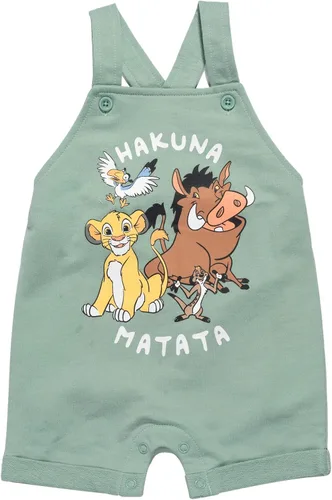 Miniatura 6 de Disney Conjunto de 3 piezas de overoles cortos de rizo francés para bebé, camiseta y sombrero, tallas de recién nacido a bebé (0-24 meses)