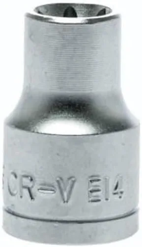 Teng Tools E14 1/2 pulgada Drive Hembra E-Torx Star TX-E Cromo Vanadio Socket | Herramienta mecánica | Herramienta de mano - M120714-C