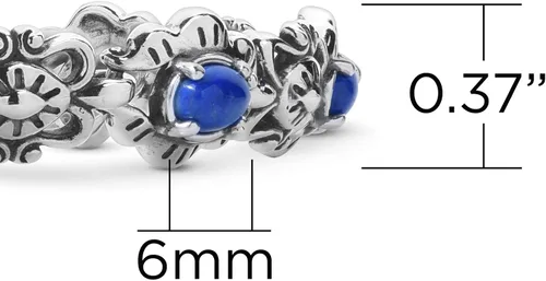 Miniatura 4 de American West Sterling Silver Women's Link Bracelet Choice of Gemstone Size Small Medium Large