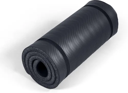 Tone Fitness Esterilla de yoga de 1 pulgada de grosor | Alfombrilla de ejercicio antideslizante de alta densidad con correa de transporte para yoga,