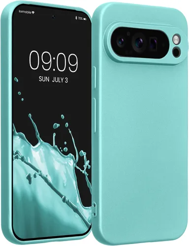 Miniatura 11 de kwmobile Funda compatible con Google Pixel 9 Pro - Funda protectora delgada de TPU para teléfono - Acabado mate suave - Negro mate