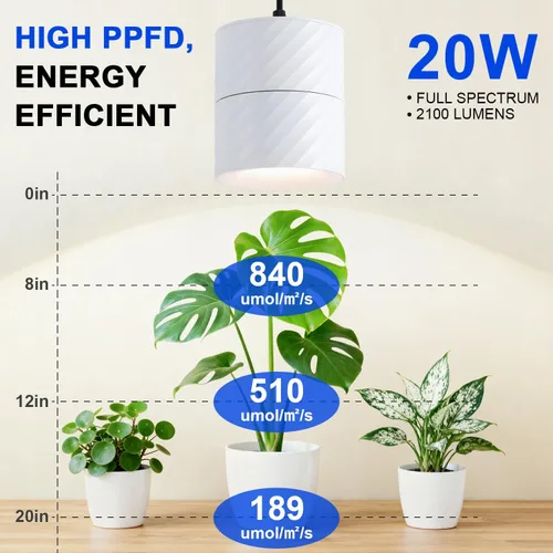 Miniatura 3 de Luz colgante de crecimiento de plantas de interior, luz colgante de plantas de espectro completo, ángulo ajustable, adecuada para iluminación