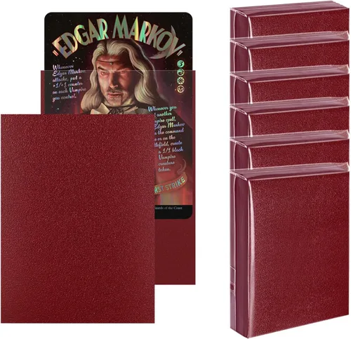 Miniatura 12 de 1000 unidades de fundas para cartas MTG, fundas transparentes delanteras con parte trasera texturizada, protectores de mazo de cartas