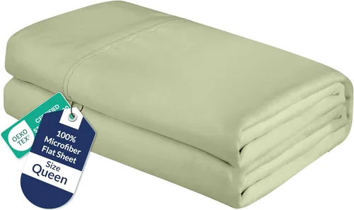 Miniatura 104 de Royale Linens Sábana Plana King – Sábanas Planas de Microfibra Cepillada Ultra Suave 1800 Solamente – Sin Arrugas y Resistente a las Manchas – Gris