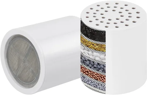 NearMoon Cartucho de repuesto de 15 etapas para filtro de regadera universal de alta salida con VC, reduce agua dura, impurezas de metales pesados,