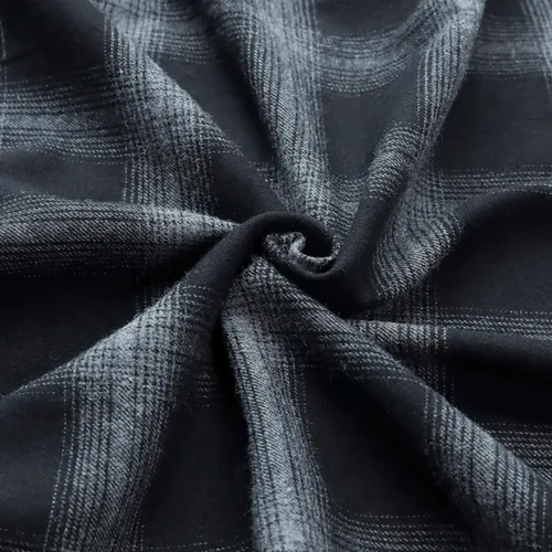 Miniatura 5 de Dubinik Camisa de franela para hombre, casual, con botones, para trabajo, suave, de algodón, ligera, de franela a cuadros, de manga larga