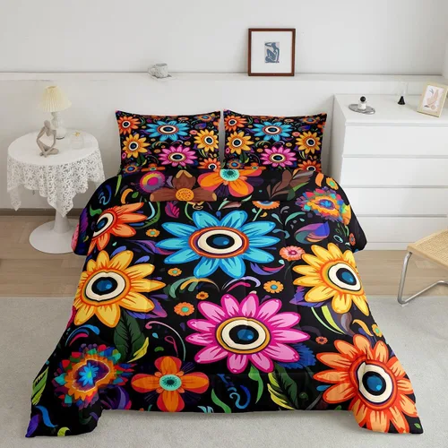 Miniatura 20 de Feelyou Southwest Native Juego de Ropa de Cama para Niños y Niñas Juego de Edredón Geométrico del Suroeste Tamaño Twin Edredón Tribal Decoración