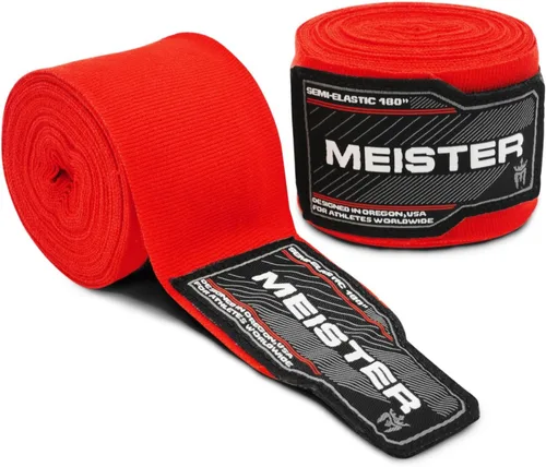 Miniatura 12 de Vendas para mano semielásticas de 180 pulgadas Meister Adult, vendas para MMA (artes marciales mixtas) y boxeo (par) todos