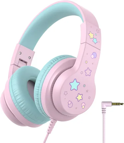 Miniatura 10 de iClever HS19S - Auriculares infantiles con micrófono, limitador de volumen seguro a 85 dBA, auriculares estéreo con orejeras para niños y niñas