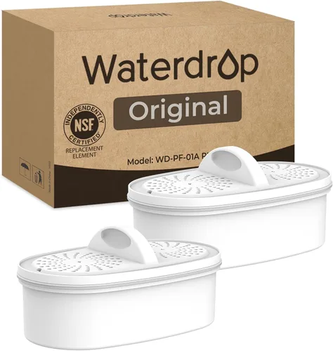 [Original] Filtros de repuesto Waterdrop para todos los sistemas de filtración de jarra Waterdrop, reduce plomo, PFAS, PFOA/PFOS, cloro, duran hasta
