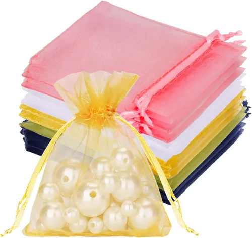 Miniatura 31 de joycraft 50 bolsas de organza amarillo limón – 2.7 x 3.5 pulgadas, bolsa de malla transparente para joyas, pequeña bolsa de favor de fiesta