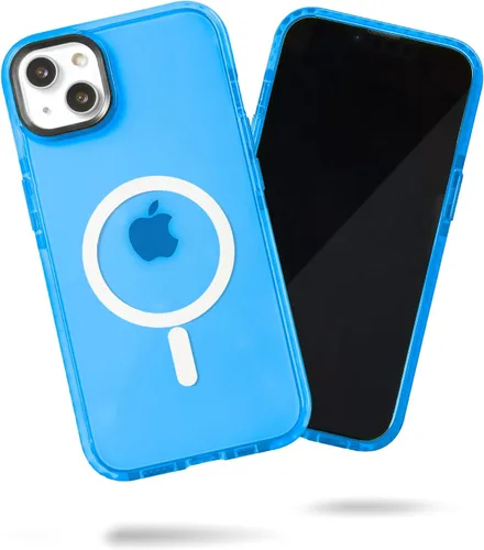 Miniatura 60 de SteepLab Funda de barrera para iPhone 13, protección de 360 grados que absorbe impactos con bisel elevado y colores llamativos (cielo azul brillante)