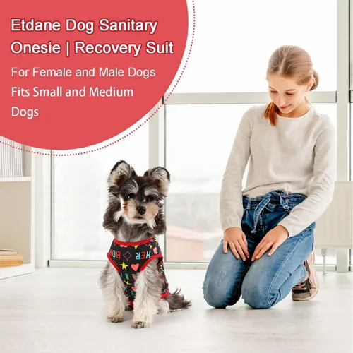 Miniatura 2 de Etdane Pañales para perros, bragas sanitarias, camisas de período fisiológico, trajes de recuperación quirúrgica para perros machos y hembras